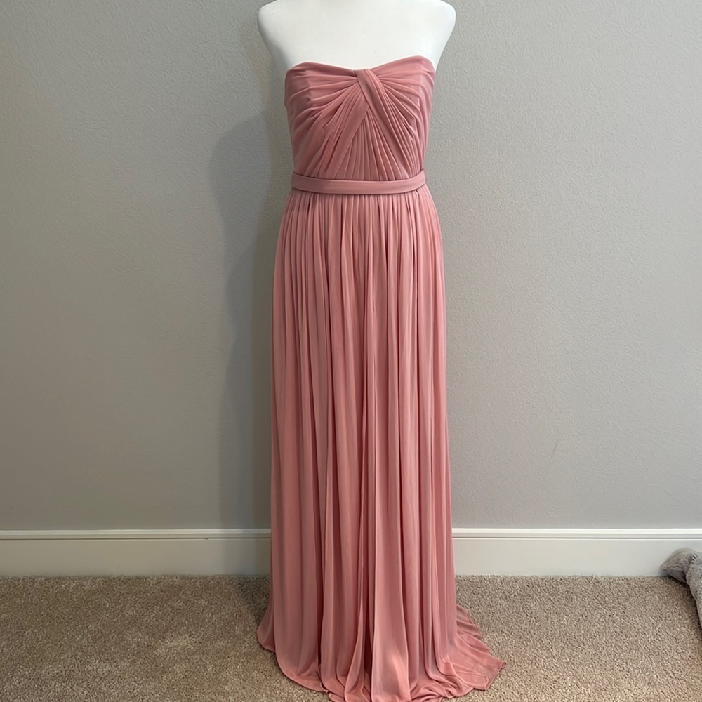 David’s Bridal Ballet Pink Convertable Bridesmaid Dress
